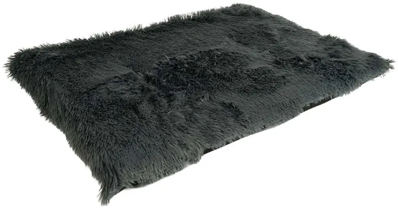 Snug Benchkussen - Hondenkussen voor Bench en Reismand - Zacht Pluche & Wasbaar op 30°C - S 61x46x7cm de Duvo+ en Gris foncé – photo produit