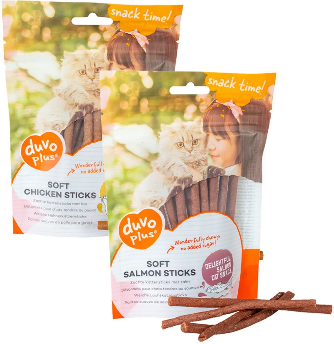 Soft Sticks - Zalm - 50 gram van Duvo+ – productfoto