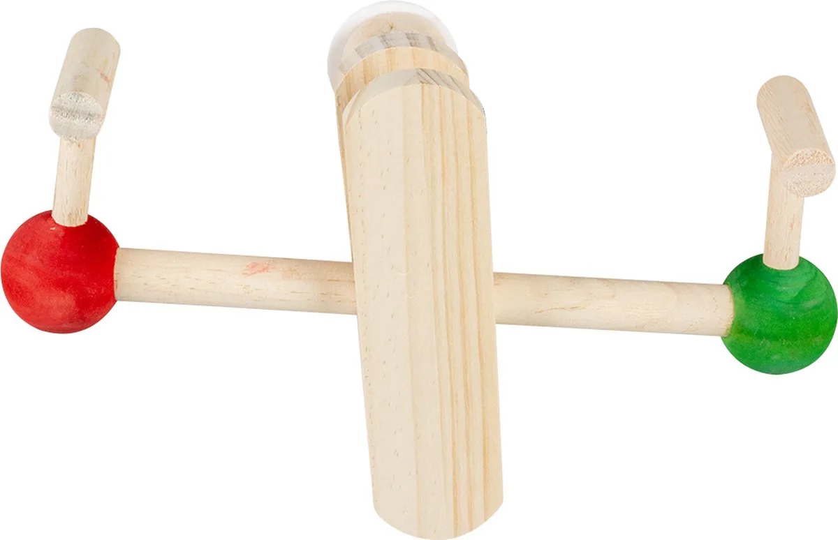 Speelgoed Voor Dieren - Vogel - Gym Houten Wipplank 23x16x7,5cm - 1st van Duvo+ in Meerkleurig – productfoto