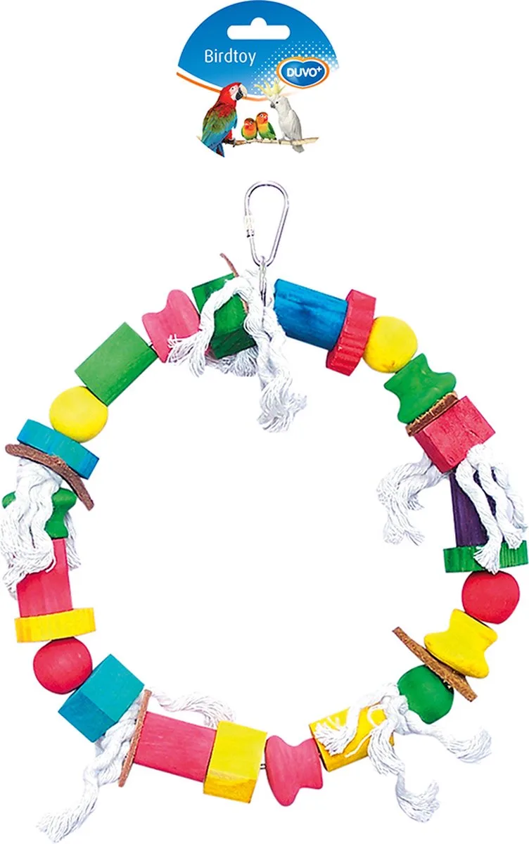 Speelgoed Voor Dieren - Vogel - Touwring Met Kleurrijke Blokjes 30cm - 1st de Duvo+ en <> – photo produit