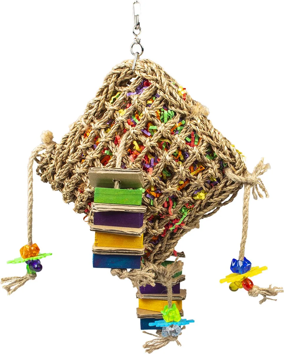 Speelgoed Voor Dieren - Vogel - Zeegras Snackzakje 43x28x10cm - 1st - 23431 von Duvo+ in Mehrfarbig – Produktfoto