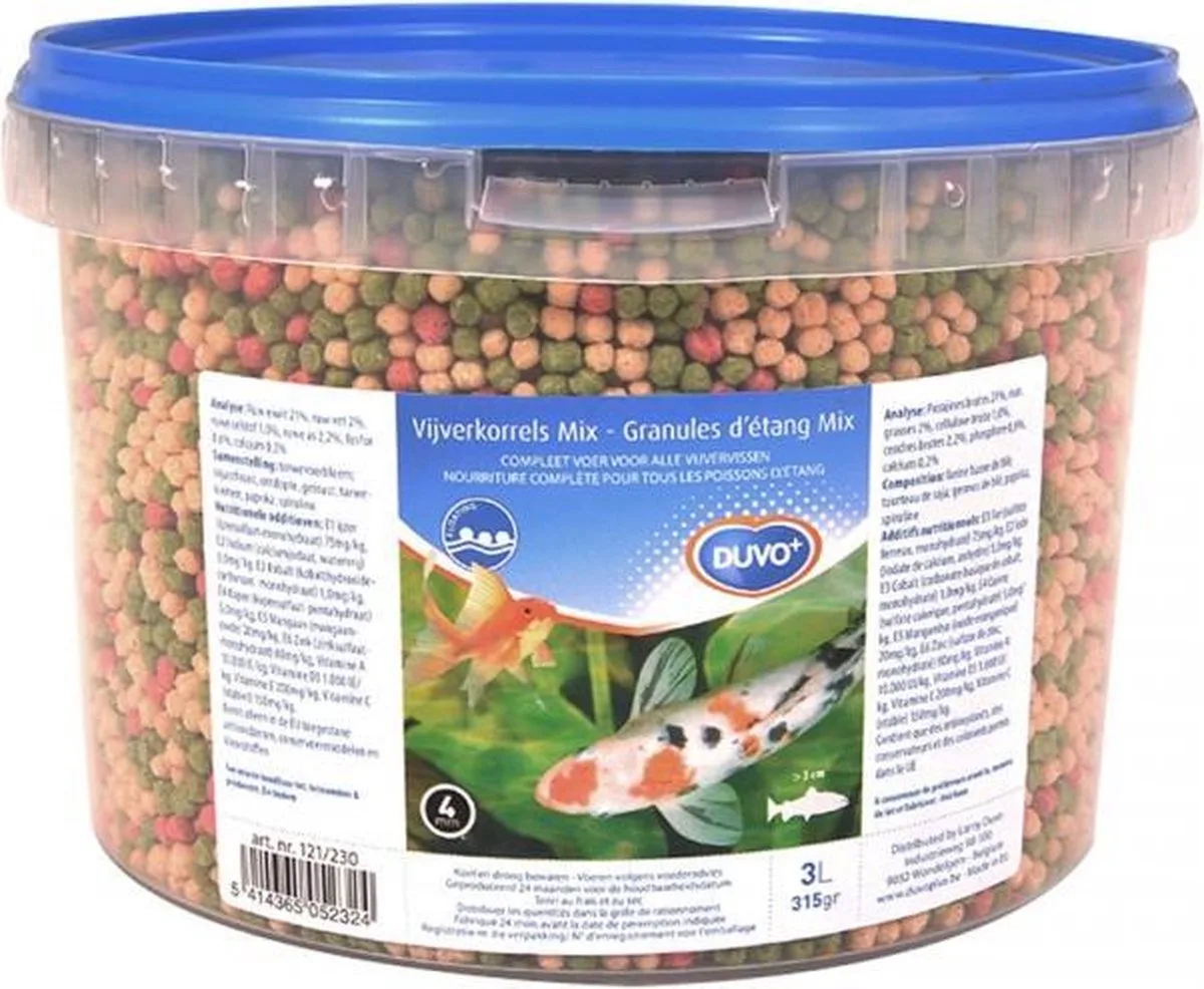 + Vijverkorrels emmer 3l - 4mm från Duvo+ – produktbild