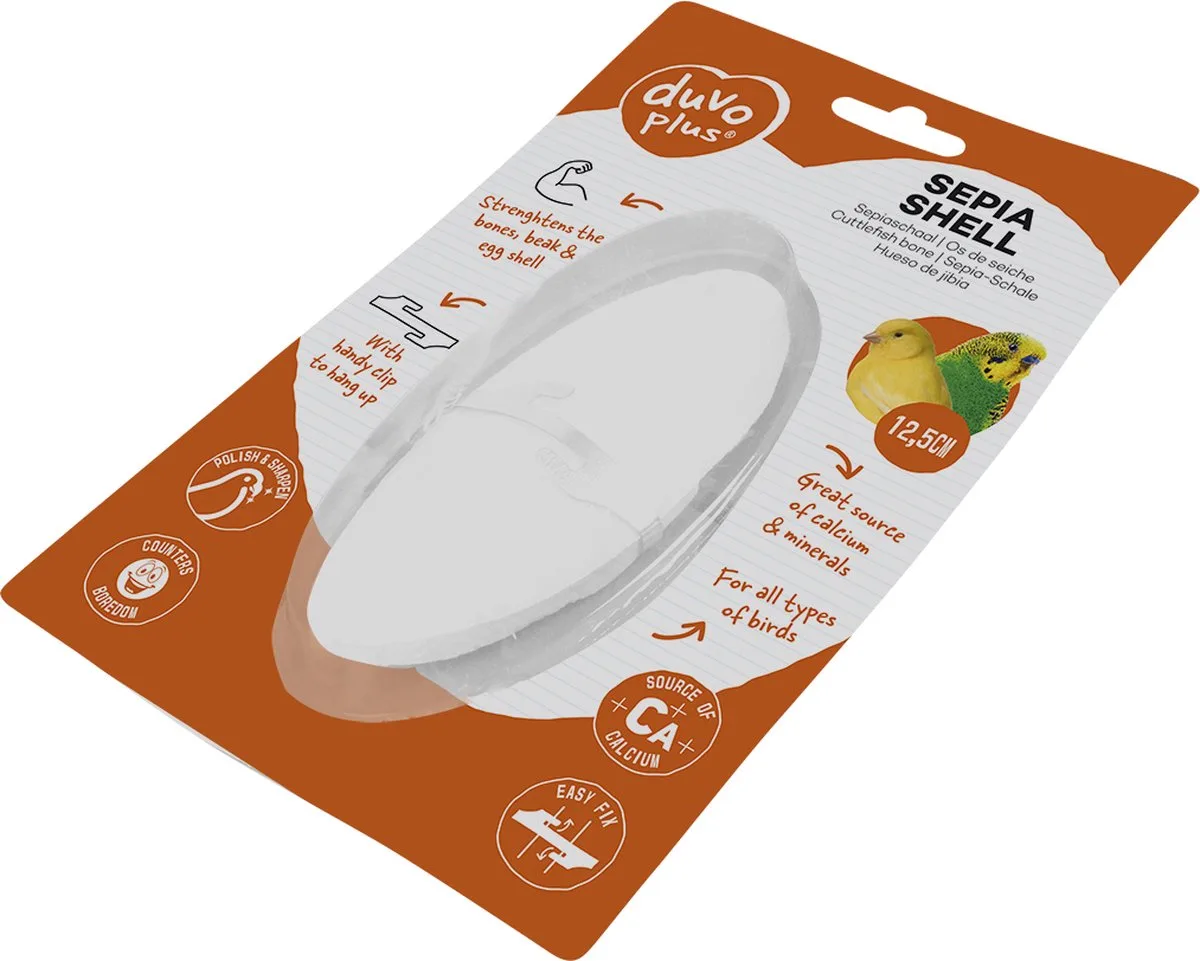 Vogelsnack, Vogel, Sepiaschale 12,5cm, 1st von Duvo+ – Produktfoto