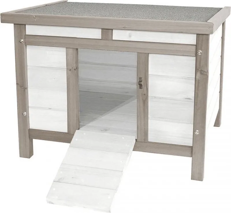Woodland konijnenhok howie 2 cottage 60x50x47cm de Duvo+ en Gris – photo produit