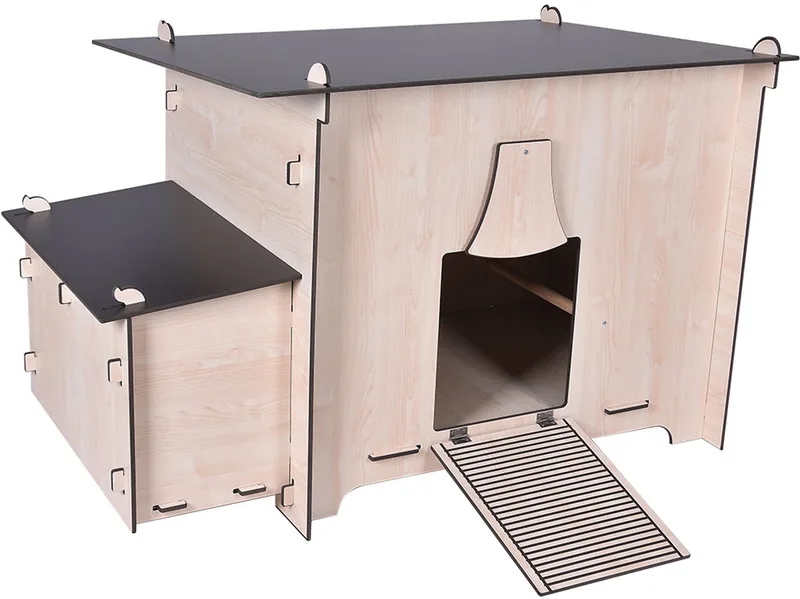 Woodland Urban Kippenhok Knäppa by Duvo+ in Hout en zwart – product photo