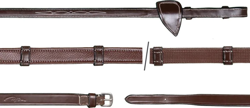 Dy'on 5/8'' Hunter Reins with 7 leather loops Full de Dy'on en Marron – photo produit