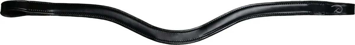 Frontriem Dy'on Flat Leather V-shaped Nec van Dy'on in Zwart – productfoto