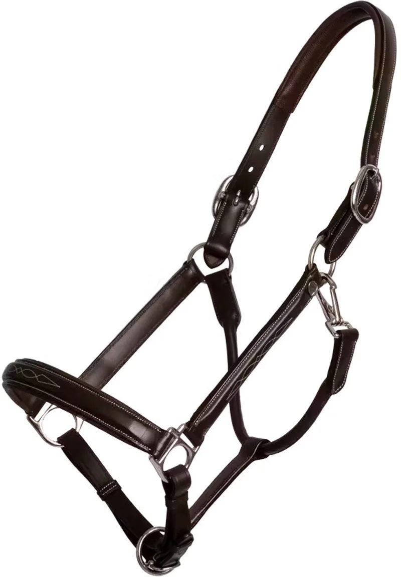 Leren halster voor paarden Dy'on Fancy Working Collection de Dy'on en Marron – photo produit