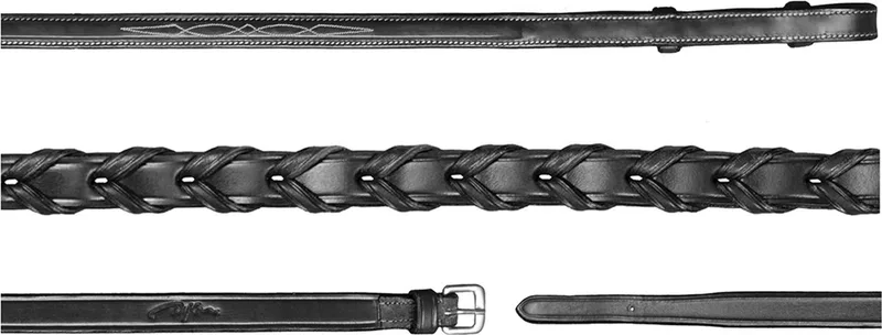 Teugels Dy'on 5/8 Gevlochten Usc de Dy'on en Noir – photo produit