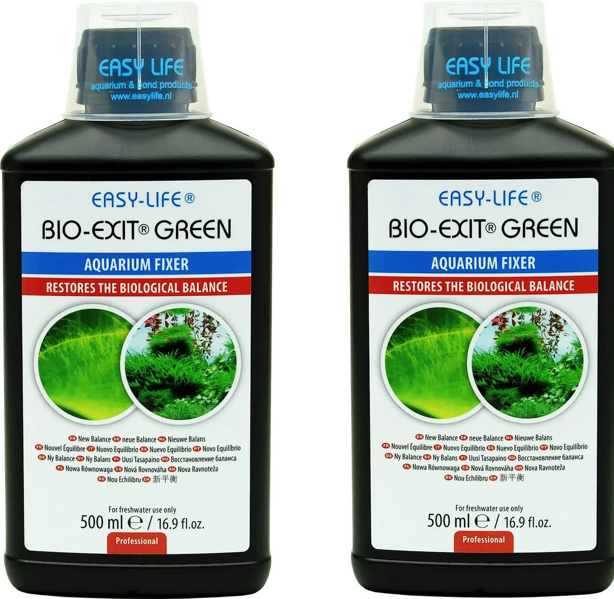 Bio exit green - 2x 500ml van Easy Life in Zwart – productfoto