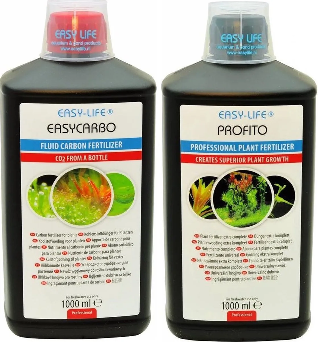EasyCarbo + Easy Life Profito - 2x 1000ml - Complete plantenvoeding voor alle aquariumplanten de Easy Life en Noir – photo produit