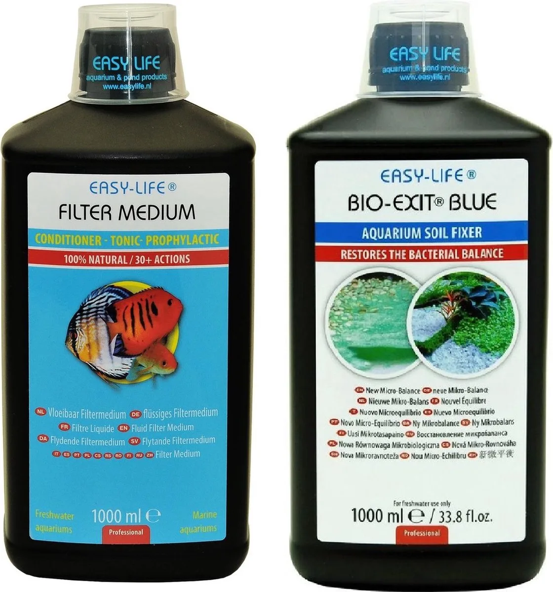 Filter Medium - Waterverbeteraar + Easy-Life - Bio Blue Exit - 2x 1000ml van Easy Life – productfoto
