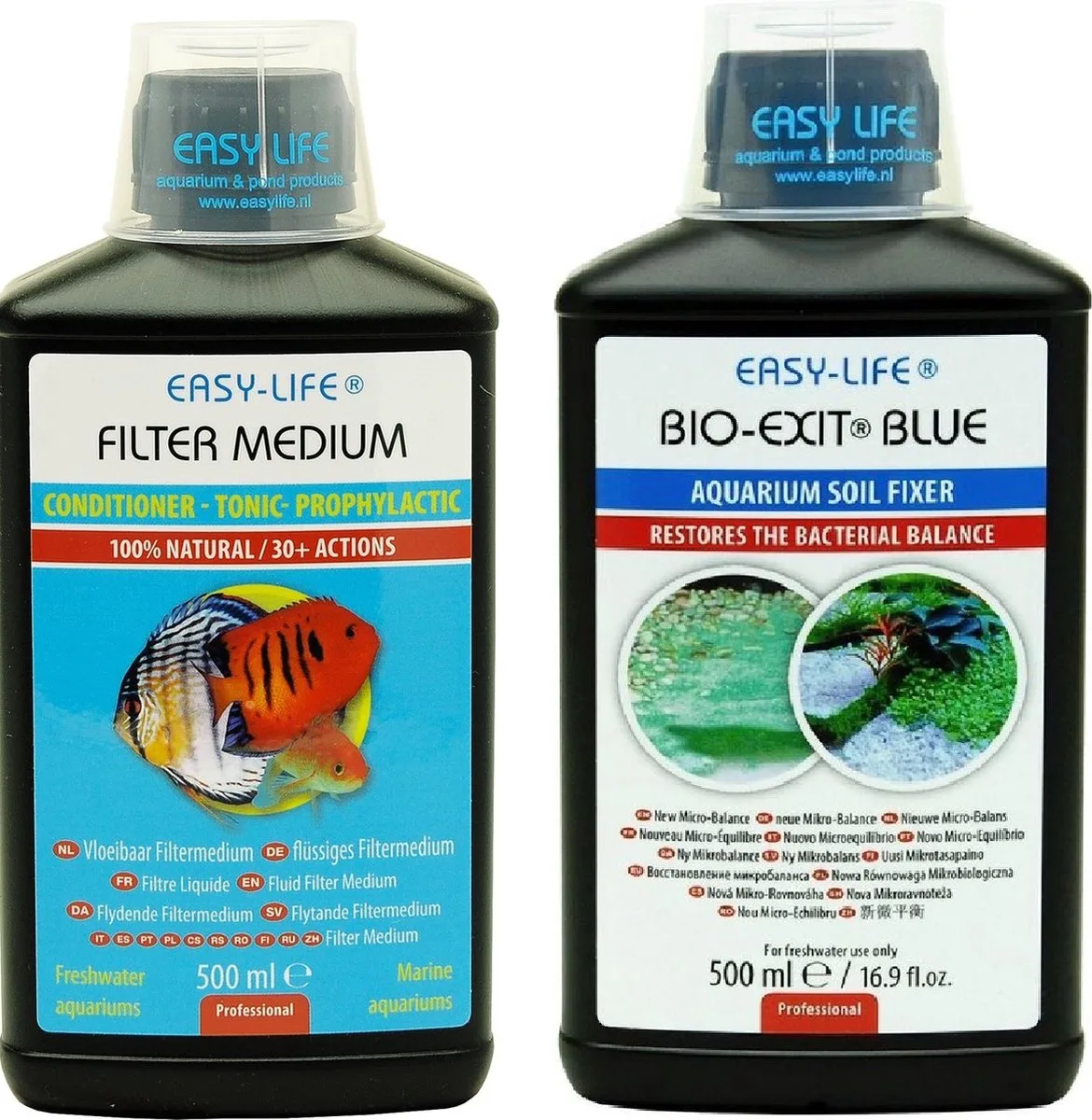 Filter Medium - Waterverbeteraar + Easy-Life - Bio Blue Exit - 2x 500ml van Easy Life – productfoto
