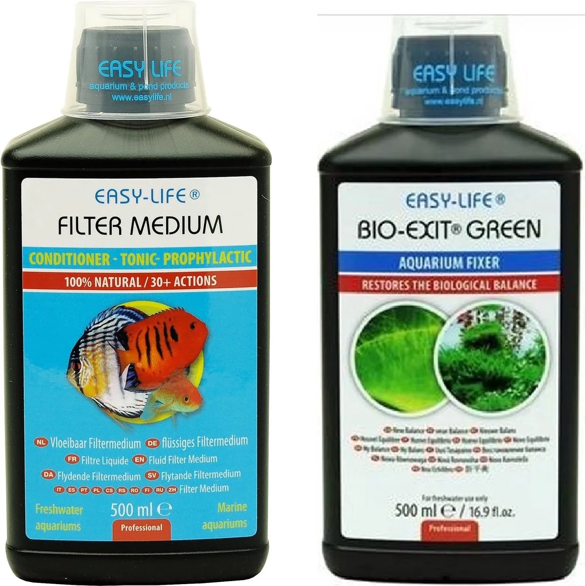 Filter Medium - Waterverbeteraar + Easy-Life - Bio Exit Green - 2x 500 ml van Easy Life – productfoto