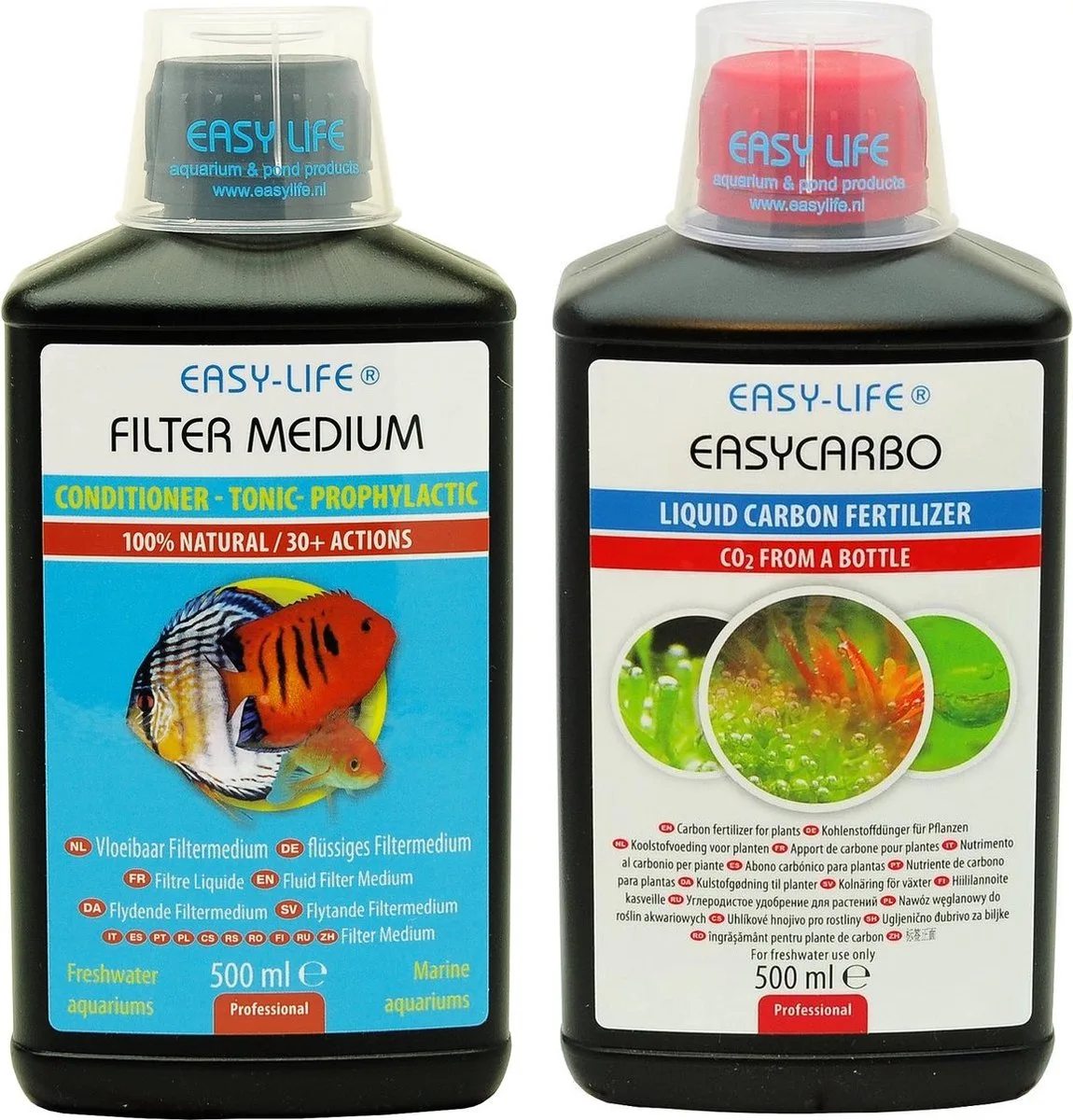 Filter Medium - Waterverbeteraar + Easy-Life - EasyCarbo - 2x 500 ml van Easy Life – productfoto