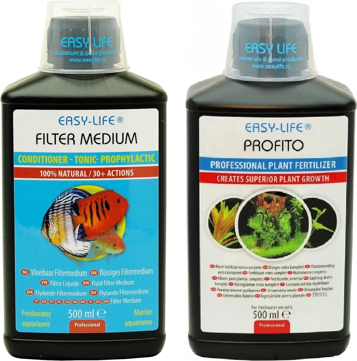 Filter Medium - Waterverbeteraar + Easy-Life - Profito - Plantenvoeding - 2x 500 ml de Easy Life – photo produit