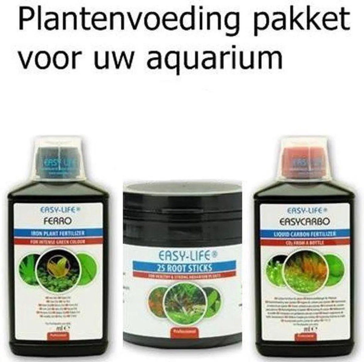 plantenvoeding pakket start 1x ferro 250 ml / 1x carbo 250 ml / 1x rootdticks de Easy Life en Noir – photo produit