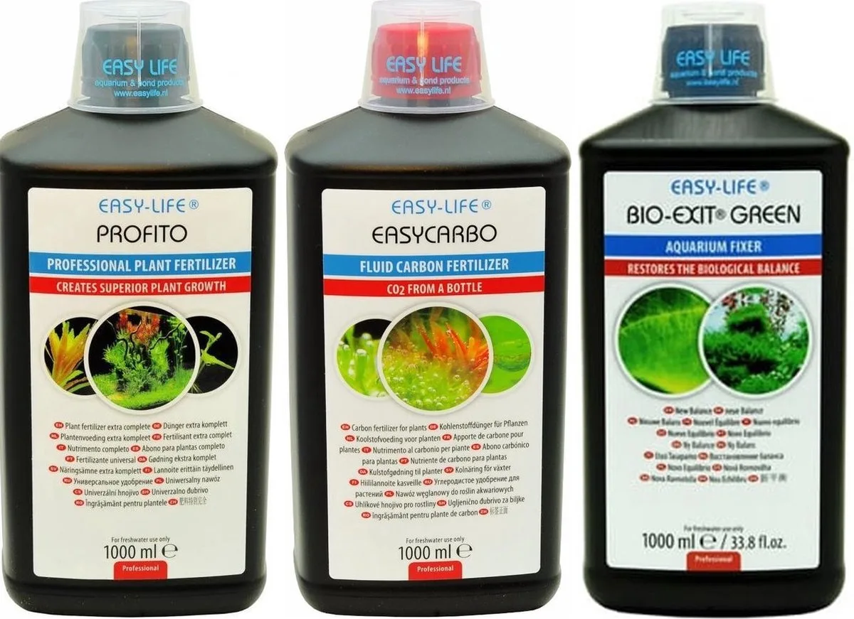 Profito + EasyCarbo + Bio Exit Green - 3x 1 Liter - Combideal van Easy Life in Zwart – productfoto