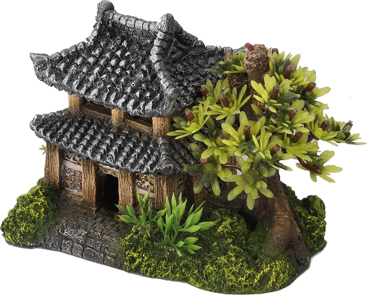 Asiatisches Haus Dekoration für Aquarium 16,5x9,5x11 cm de Ebi – photo produit