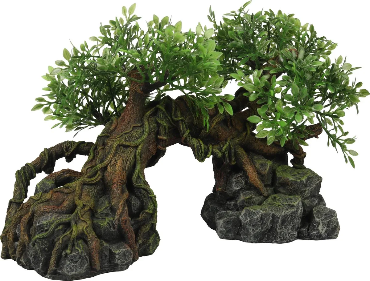 Baum-Dschungel-Dekoration für Aquarien 22,5x11,5x13 cm de Ebi – photo produit
