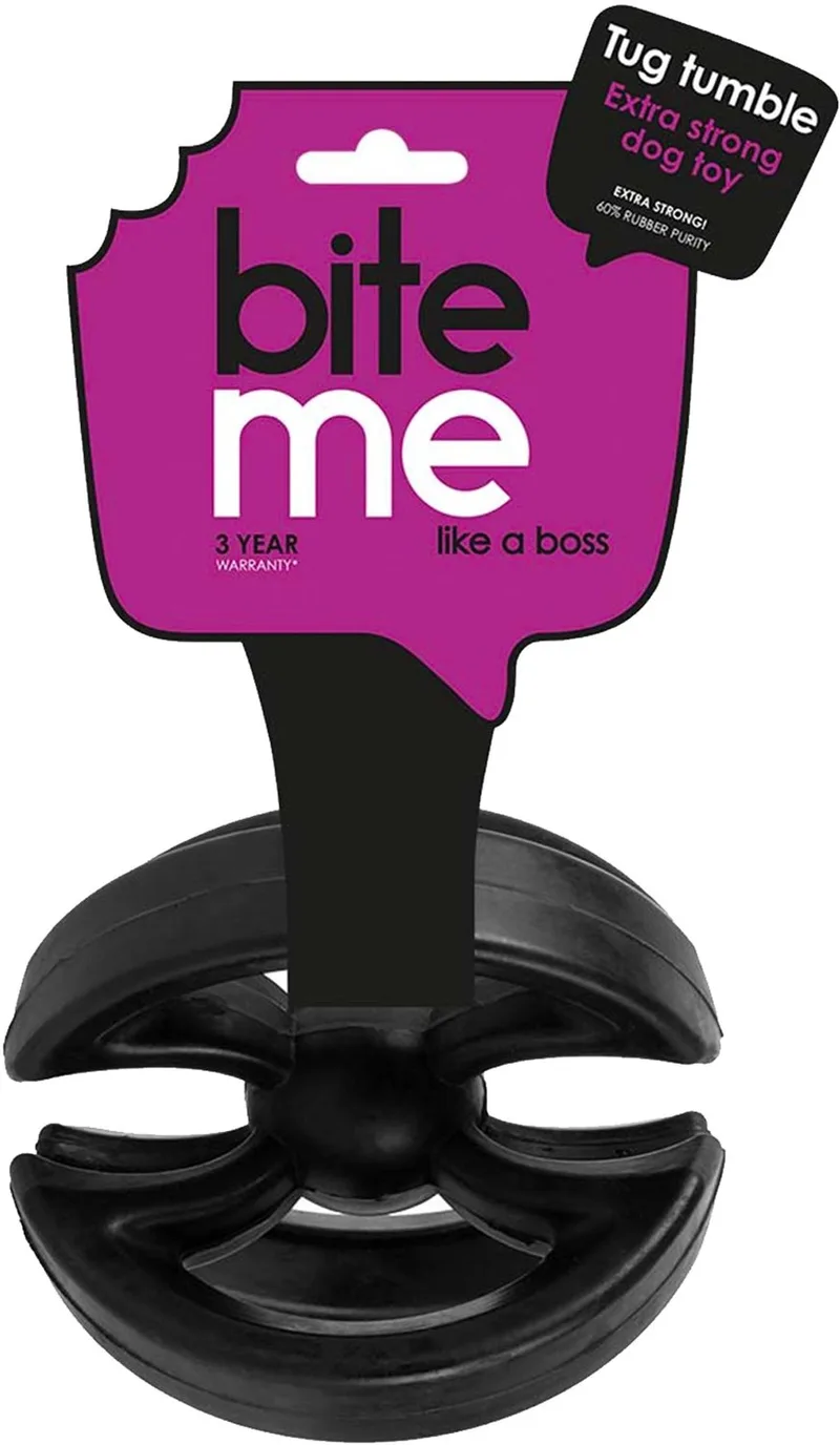 Bite Me Trekspeeltje Tug Tumble - Supersterk Rubber Hondenspeelgoed met Handvatten - 3 Jaar Garantie von Ebi in Schwarz – Produktfoto