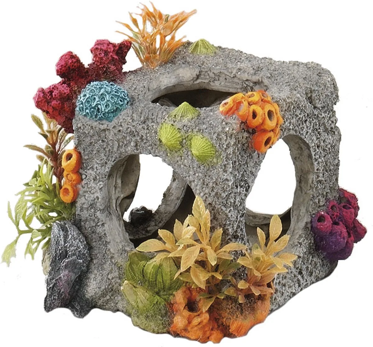 Decor Cube Habitat - Aquariumdecoratie - 12 x 11.5 x 11 cm van Ebi in Meerkleurig – productfoto