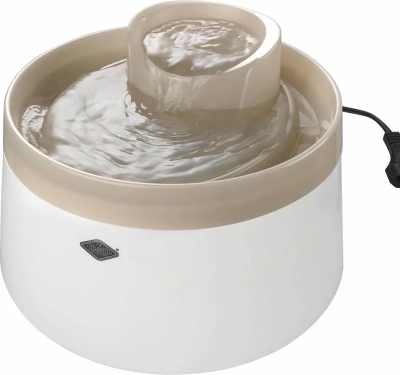 Drinkfontein Cascade voor Katten en Honden - Stil met Energiebesparende Stand - 1,5 Liter - incl. 2 Koolstoffilters - Mokka by Ebi in Brown – product photo