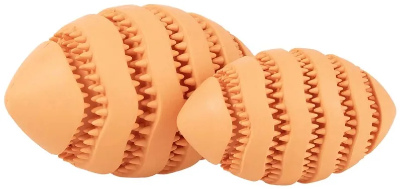 Hondenspeelgoed Snackspeeltje Nibble me Rugby S von Ebi in Orange – Produktfoto
