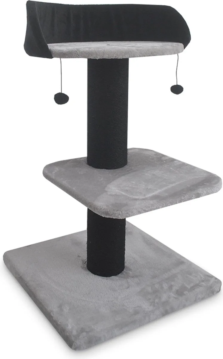 Krabpaal Geneva 60 x 40 x 84 cm - Kat de Ebi en Gris, Noir – photo produit