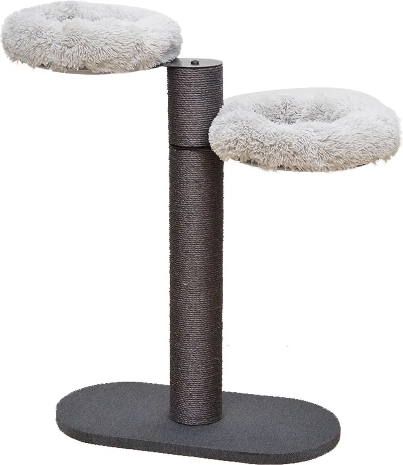 Krabpaal - Kat - Krabpaal Skye 80x40x101cm - 1st de Ebi en Anthracite, Blanc – photo produit