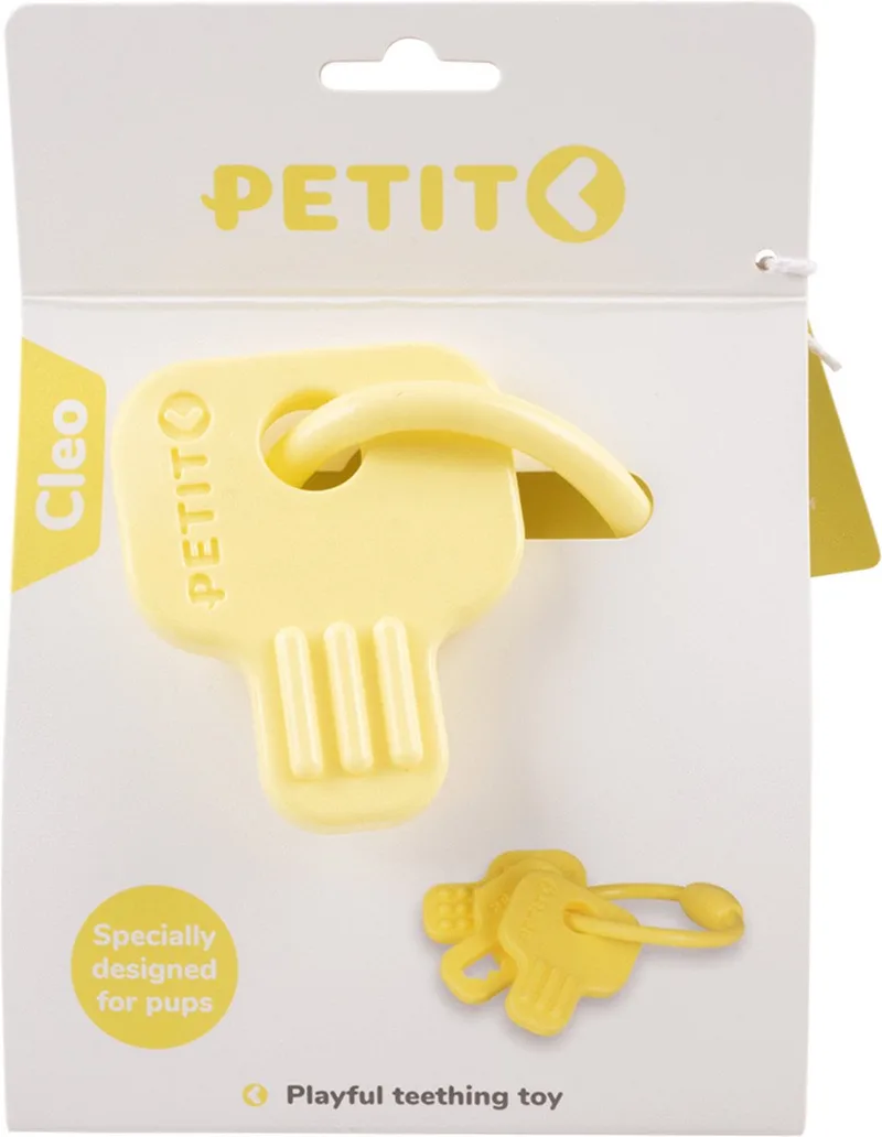 Petit Kauwspeeltje Cleo 8x6.5 cm - Hondenspeelgoed de Ebi en Jaune – photo produit