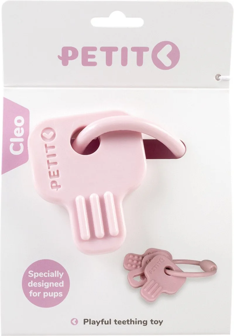 Petit Kauwspeeltje Cleo 8x6.5 cm - Hondenspeelgoed - Pink de Ebi en Rose – photo produit