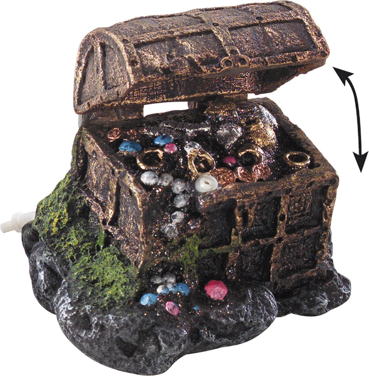Schatkist Bubble Action - Aquariumdecoratie - 13 x 10 x 11cm från Ebi i <> – produktbild