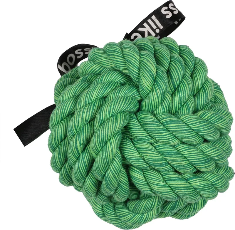 Speelgoed Voor Dieren - Hond - 'ballin' Gevlochten Bal 10cm - 1st von Ebi in Grün – Produktfoto