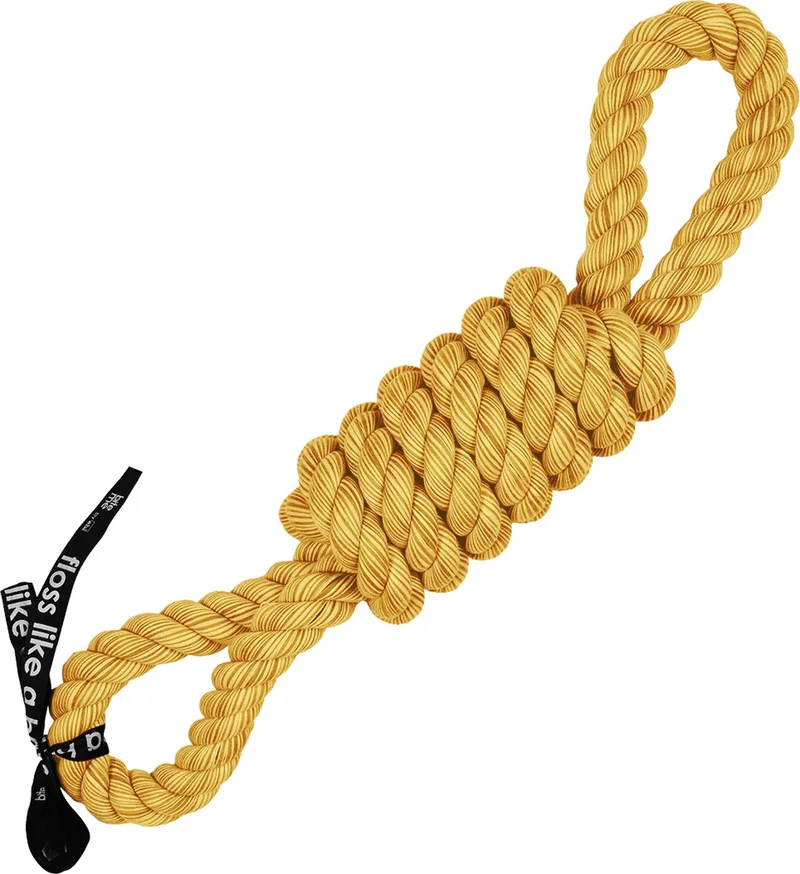 Speelgoed Voor Dieren - Hond - 'tug Life' Speeltouw 2 Lussen 52cm - 1st de Ebi en Jaune – photo produit