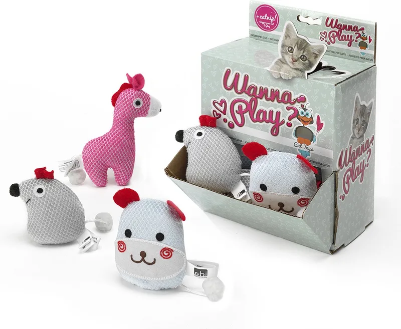 Speelgoed Voor Dieren - Kat - Wanna Play Dieren Mix Catnip 8x6cm - 1st de Ebi en <> – photo produit