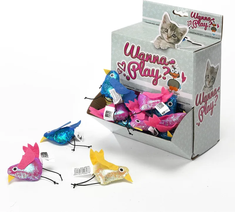 Speelgoed Voor Dieren - Kat - Wanna Play Papier Vogel Crinkle 8x6cm - 1st von Ebi in <> – Produktfoto