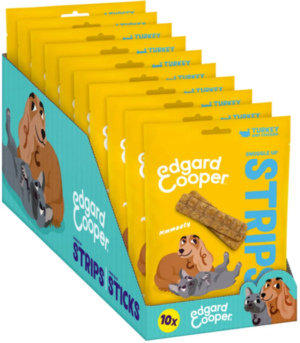 10x Edgard & Cooper Adult Strips Kalkoen - Kip 75 gr von Edgard & Cooper – Produktfoto