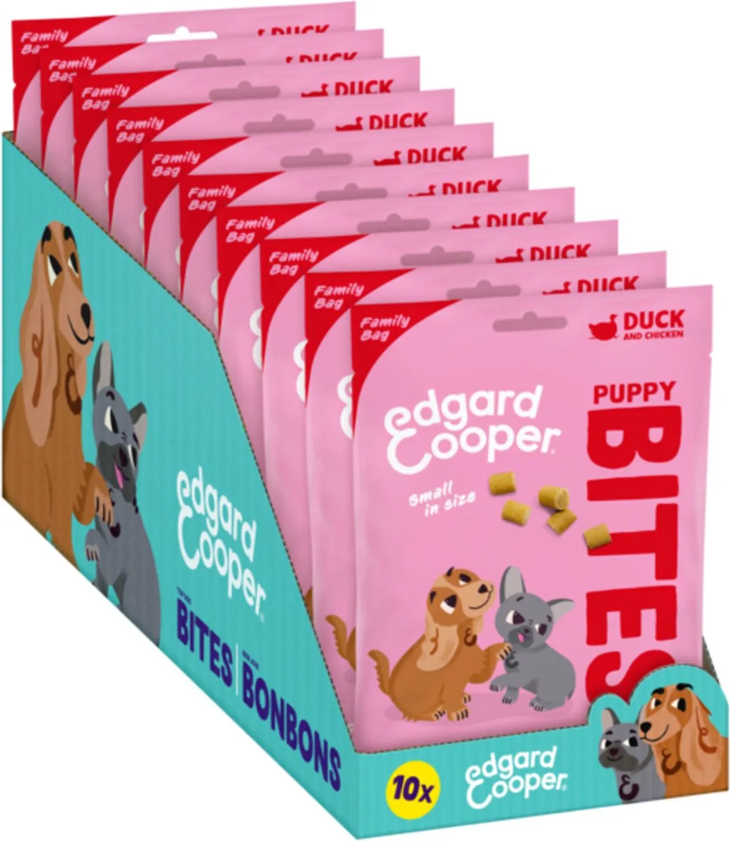 10x Edgard & Cooper Puppy Bite S Eend & Kip 120 gr von Edgard & Cooper – Produktfoto