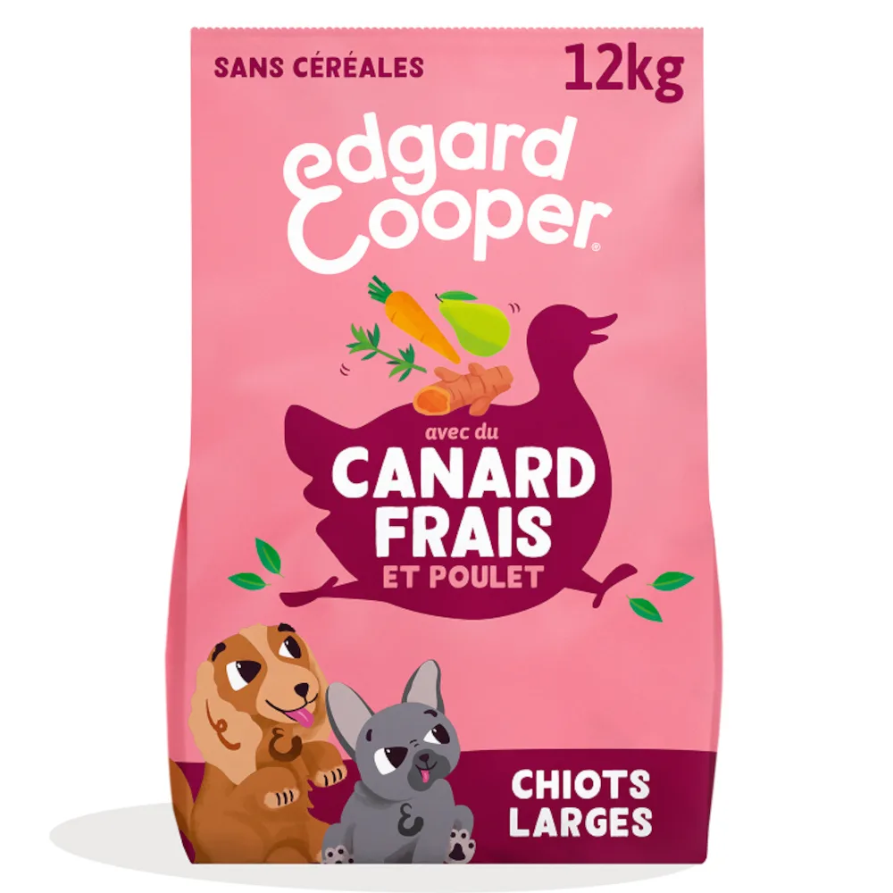 12kg Edgard & Cooper Puppy eend, kip graanvrij - Droog hondenvoer by Edgard & Cooper – product photo