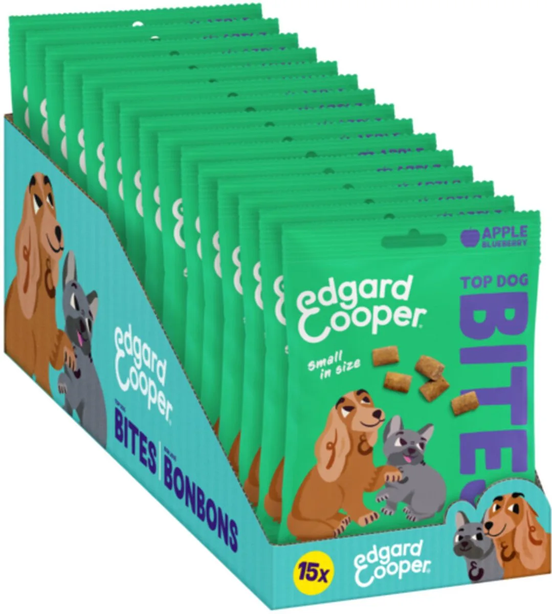 15x Edgard & Cooper Adult Bite S Appel 50 gr de Edgard & Cooper – photo produit