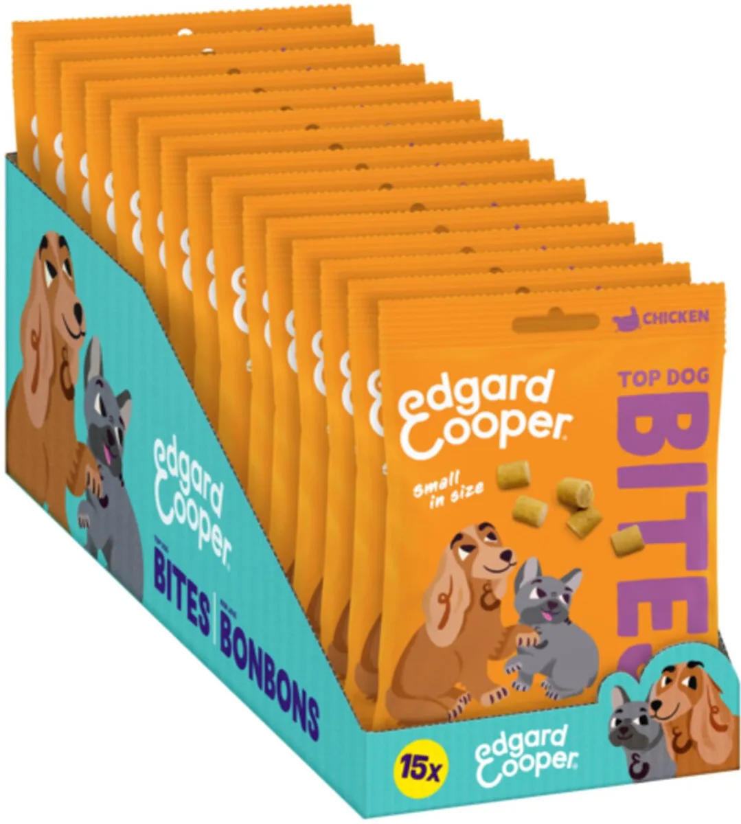 15x Edgard & Cooper Adult Bite S Kip 50 gr de Edgard & Cooper – photo produit
