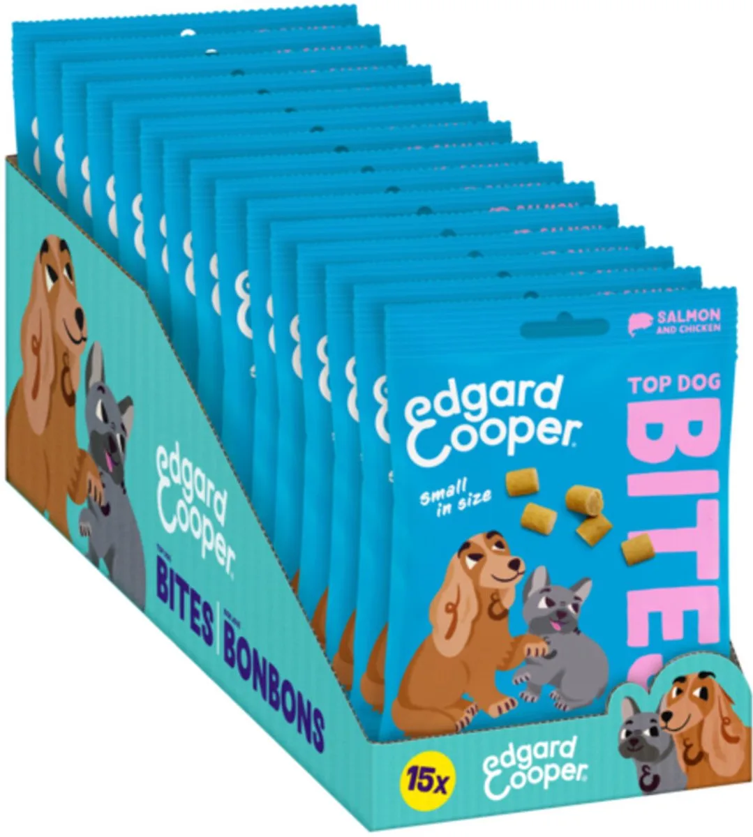 15x Edgard & Cooper Adult Bite S Zalm & Kip 50 gr van Edgard & Cooper – productfoto