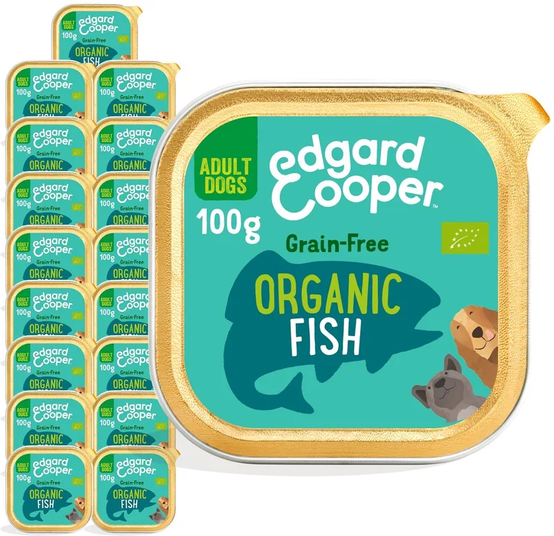 17x Edgard & Cooper Kuipje Honden Natvoer Hondenvoer Bio Vis 100 gr NL-BIO-01 de Edgard & Cooper – photo produit