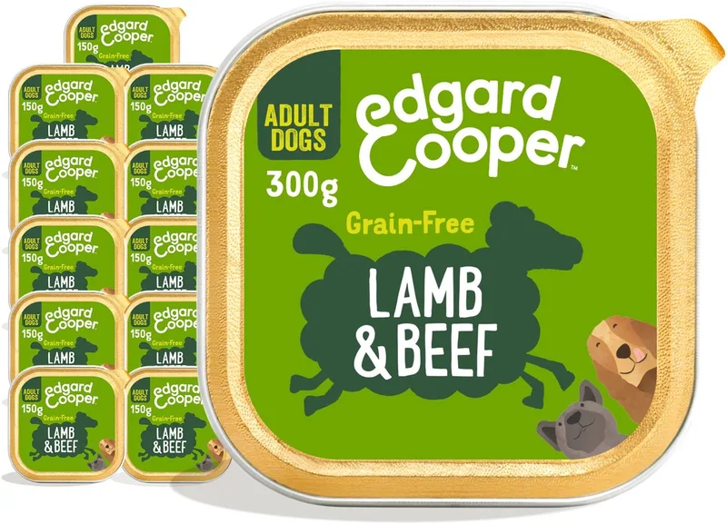 18x Edgard & Cooper Kuipje Honden Natvoer Hondenvoer Lam - Rund 300 gr von Edgard & Cooper – Produktfoto