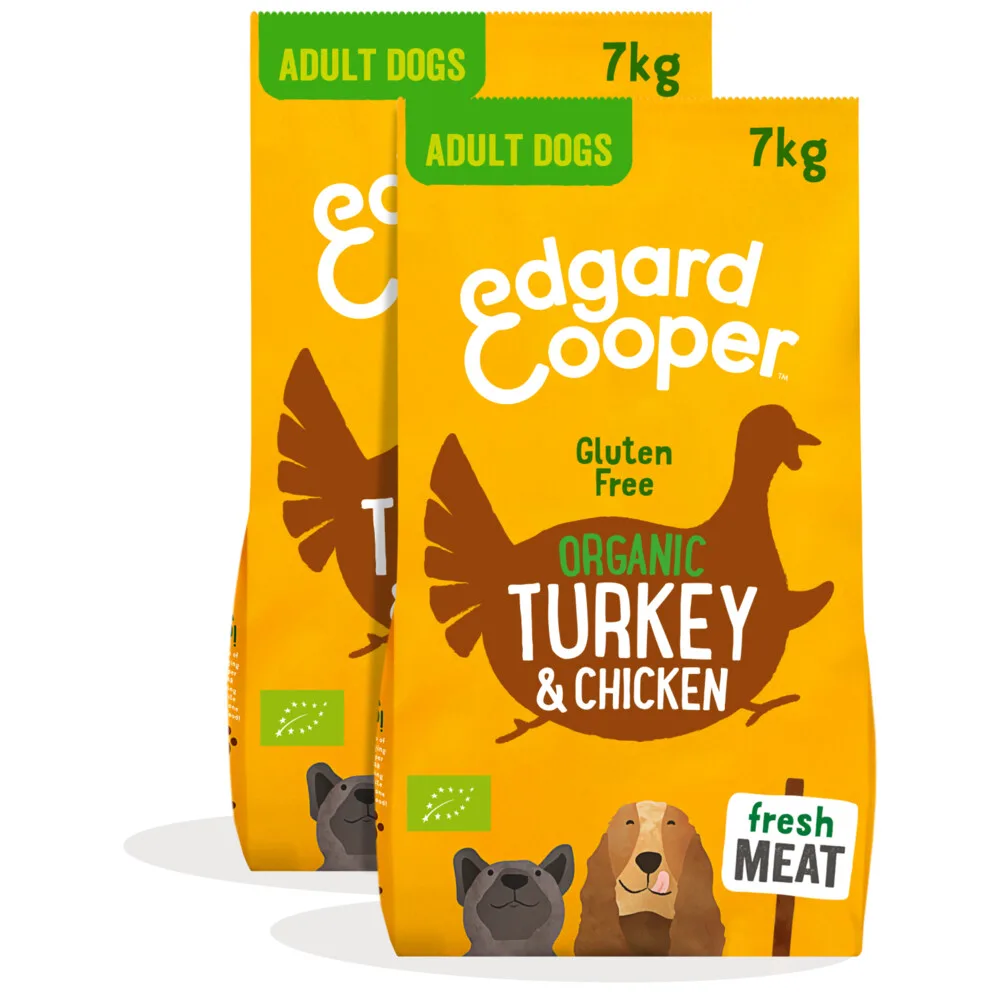 2x Edgard & Cooper Hondenvoer Bio Kalkoen - Bio Kip 7 kg by Edgard & Cooper – product photo