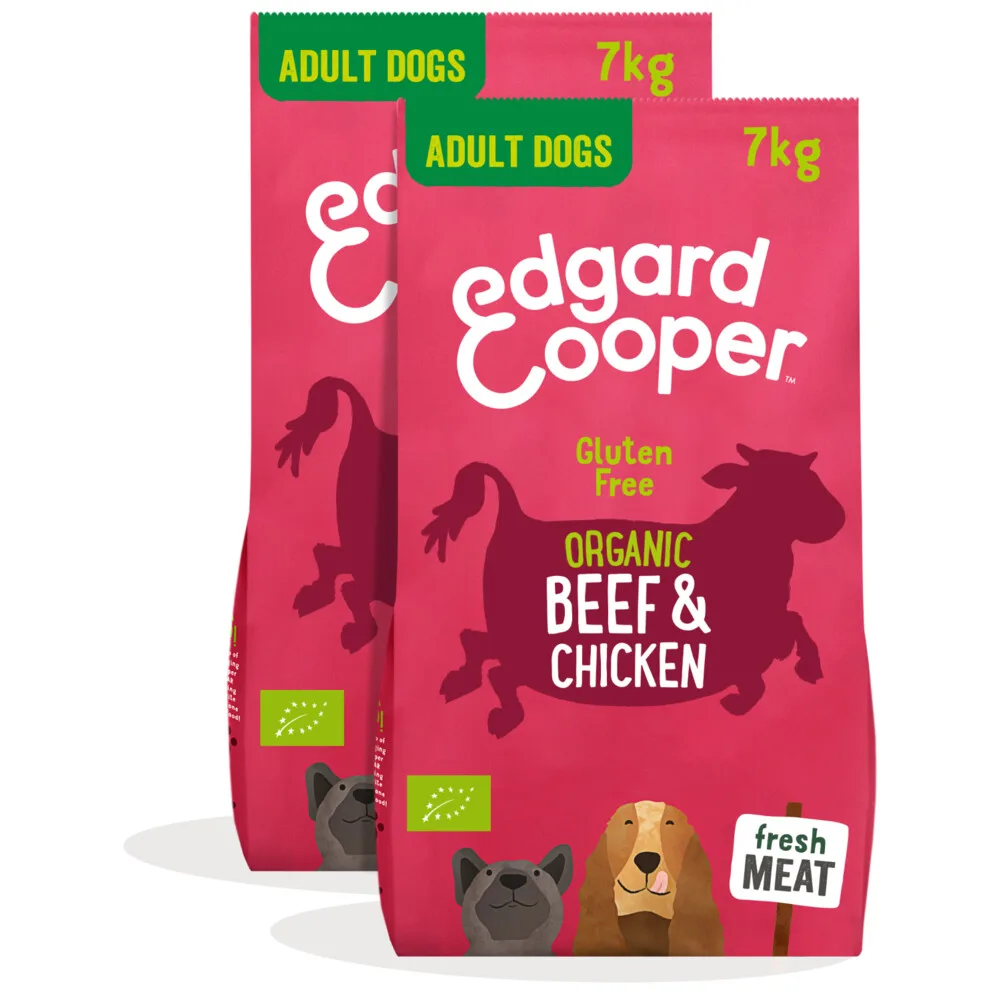 2x Edgard & Cooper Hondenvoer Bio Rund - Bio Kip 7 kg by Edgard & Cooper – product photo