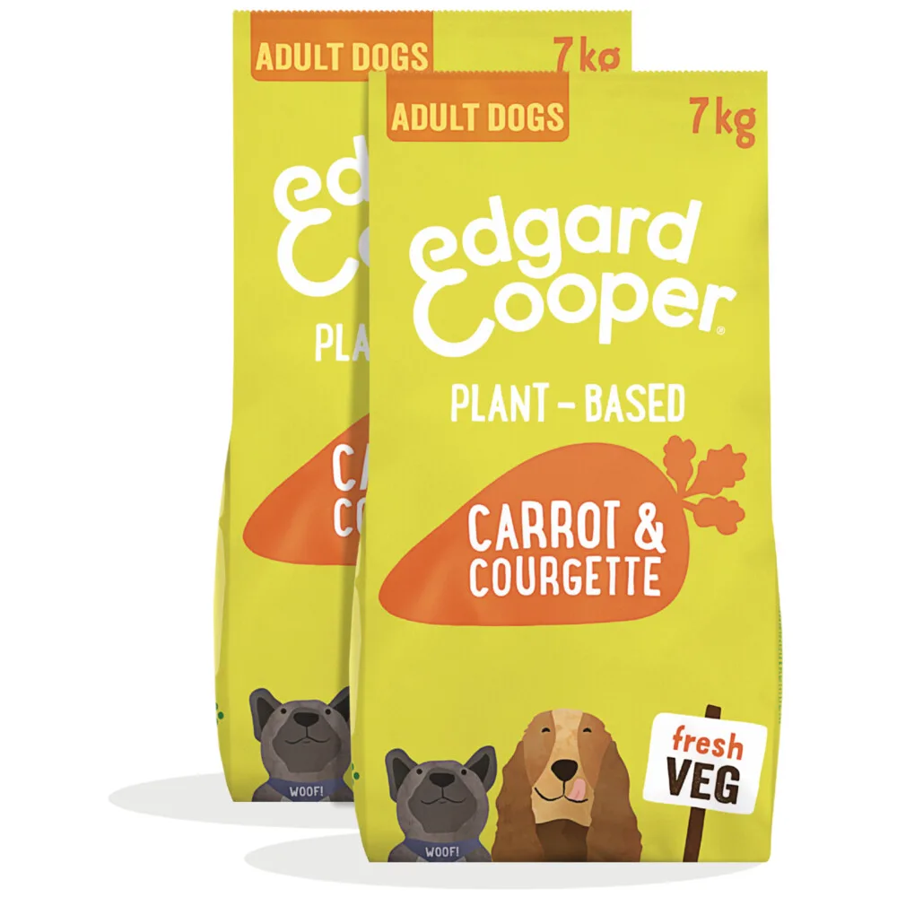 2x Edgard & Cooper Hondenvoer Droog Plantaardig Wortel - Courgette 7 kg från Edgard & Cooper – produktbild
