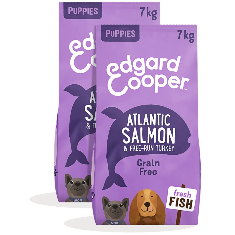 2x Edgard & Cooper Hondenvoer Droog Verse Zalm en Kalkoen Puppy 7 kg by Edgard & Cooper – product photo