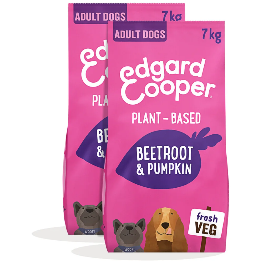 2x Edgard & Cooper Plantaardig Hondenvoer Rode Biet - Pompoen 7 kg by Edgard & Cooper – product photo